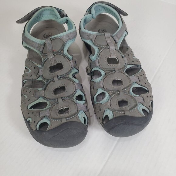 EARTH SPIRIT Womens Sandals Outdoor Waterproof Performance Hook & Loop Gray 10 - Picture 4 of 12